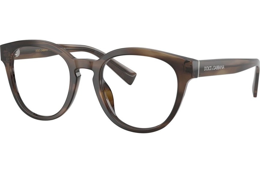 Okulary korekcyjne Dolce & Gabbana DG3421 3200 Okrągłe Brązowe