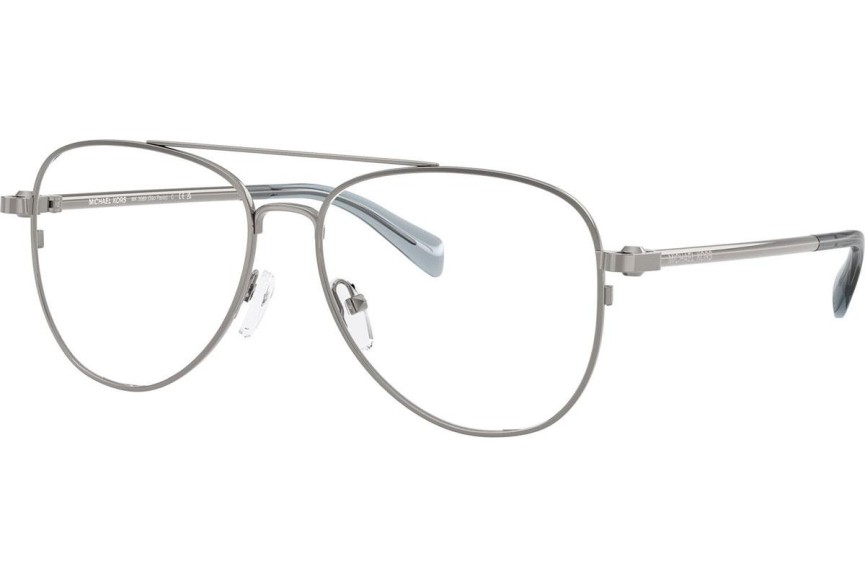 Okulary korekcyjne Michael Kors Sao Paulo MK3089 1002 Pilotki (Aviator) Srebrne