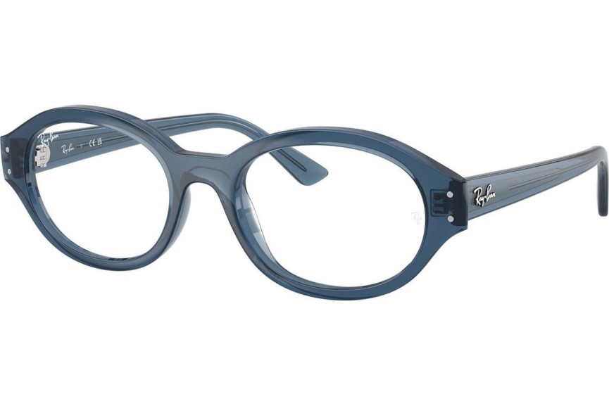 Okulary korekcyjne Ray-Ban Shilo RX7257 8434 Owalne Niebieskie