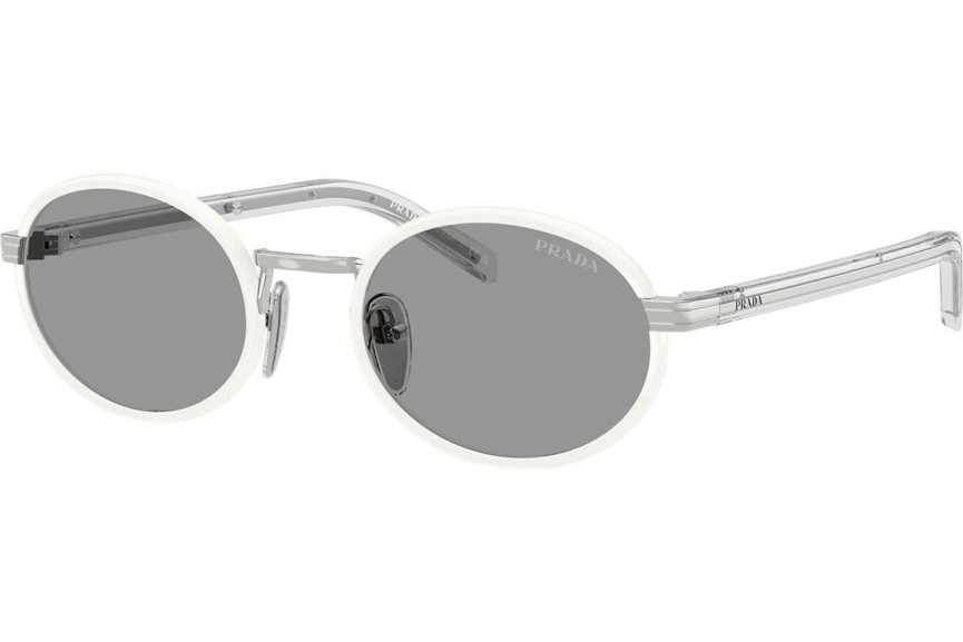 Okulary przeciwsłoneczne Prada PRB56S 23E50Q Owalne Białe