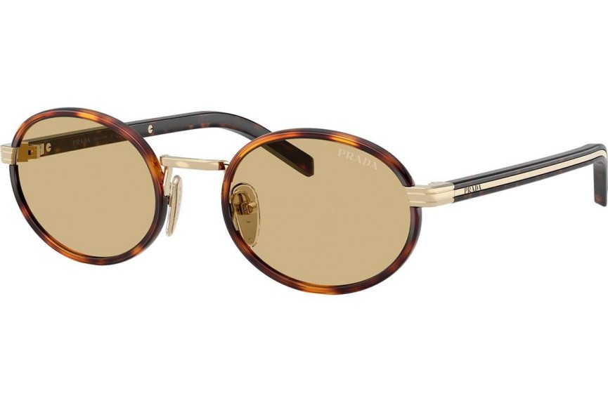 Okulary przeciwsłoneczne Prada PRB56S 21E10R Owalne Havana