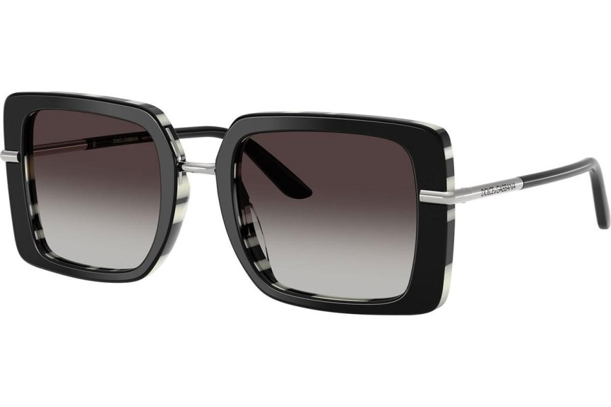 Okulary przeciwsłoneczne Dolce & Gabbana DG4491 33728G Kwadratowe Czarne
