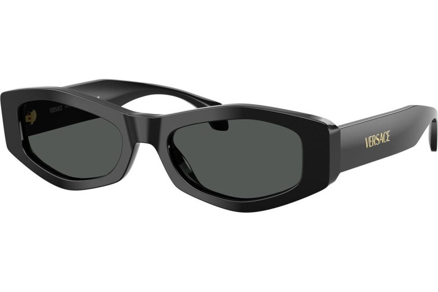Okulary przeciwsłoneczne Versace VE4487 GB1/87 Owalne Czarne