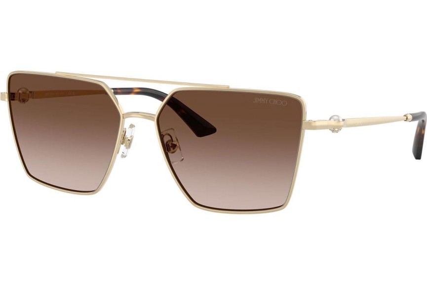 Okulary przeciwsłoneczne Jimmy Choo JC4016HB 300613 Kwadratowe Złote