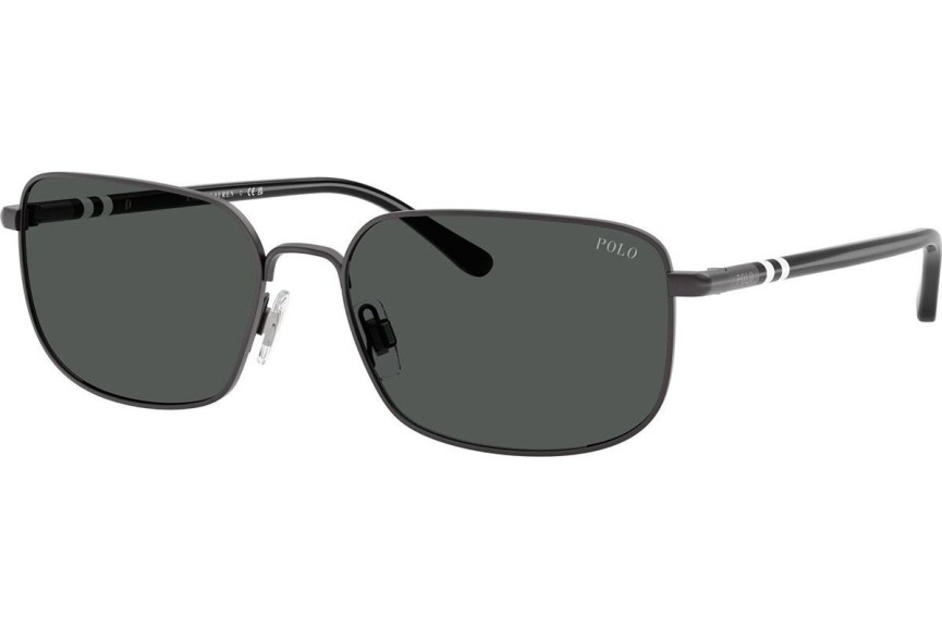 Okulary przeciwsłoneczne Polo Ralph Lauren PH3159 947987 Prostokątne Szare
