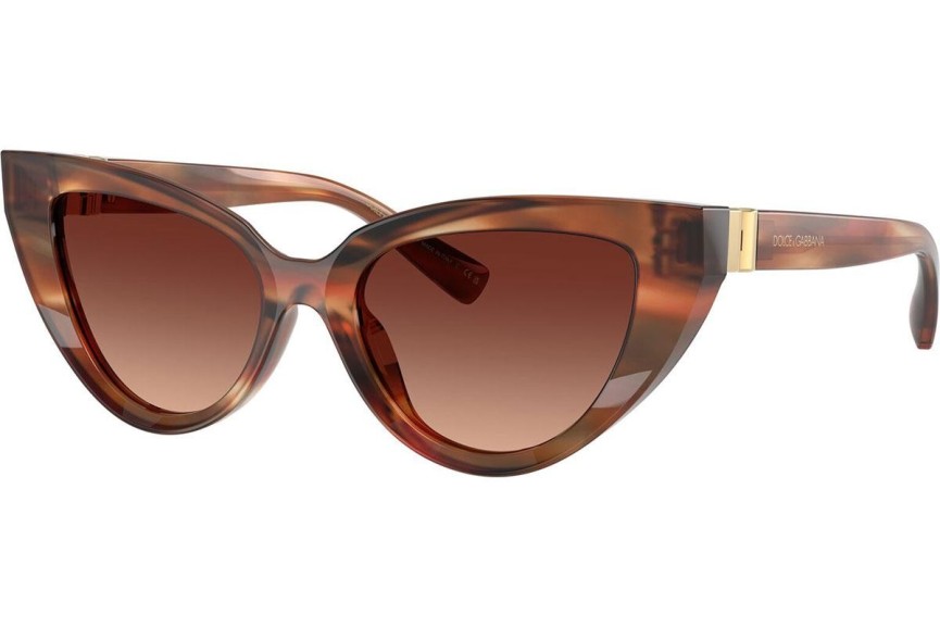 Okulary przeciwsłoneczne Dolce & Gabbana DG4497 322113 Kocie oczy Brązowe