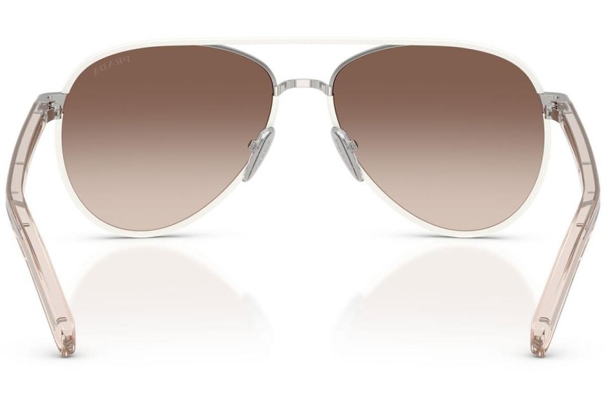 Okulary przeciwsłoneczne Prada PRB57S 23E10S Pilotki (Aviator) Srebrne