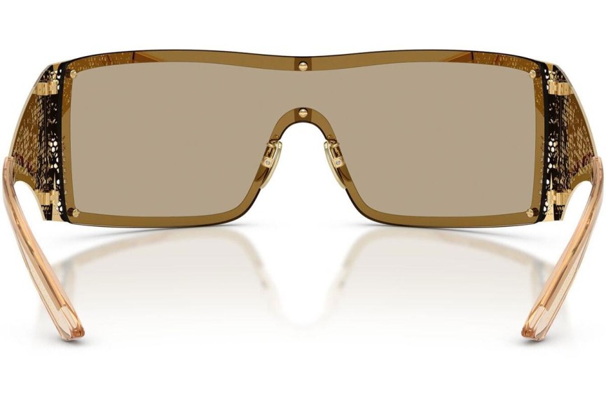 Okulary przeciwsłoneczne Dolce & Gabbana DG2317 02/7I Pojedyncze | Shield Złote