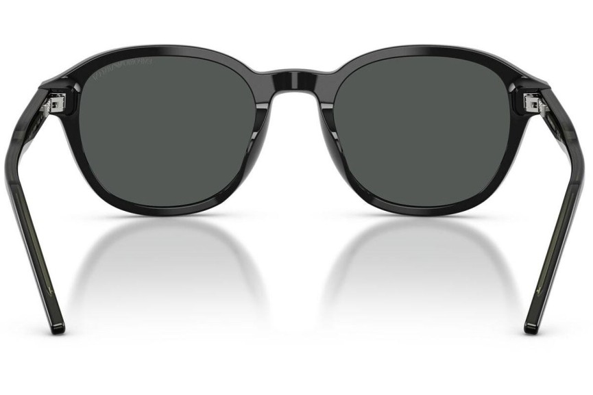 Okulary przeciwsłoneczne Emporio Armani EA4247U 501787 Okrągłe Czarne
