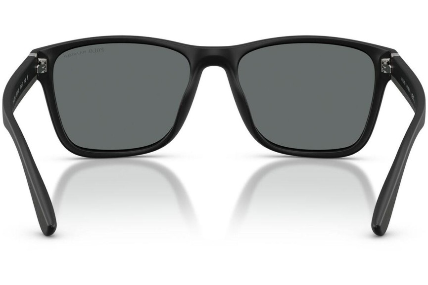 Okulary przeciwsłoneczne Polo Ralph Lauren PH4229U 500181 Polarized Kwadratowe Czarne