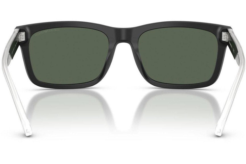 Okulary przeciwsłoneczne Emporio Armani EA4224 500171 Prostokątne Czarne