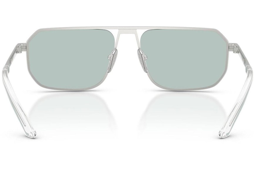 Okulary przeciwsłoneczne Prada PRA53S 27540N Kwadratowe Srebrne