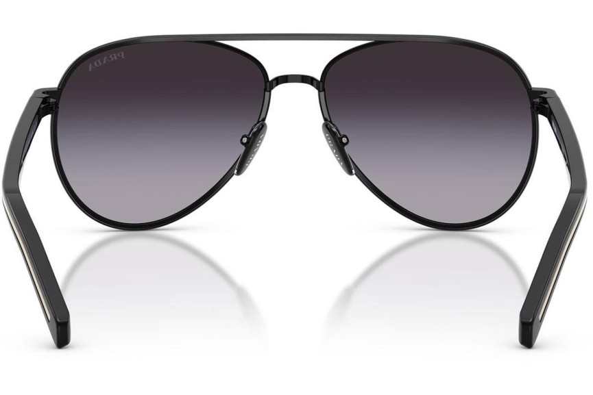 Okulary przeciwsłoneczne Prada PRB57S AAV90A Pilotki (Aviator) Czarne