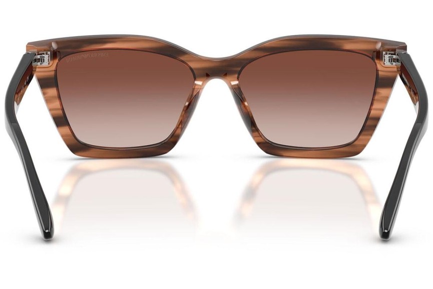 Okulary przeciwsłoneczne Emporio Armani EA4250U 626613 Kocie oczy Havana