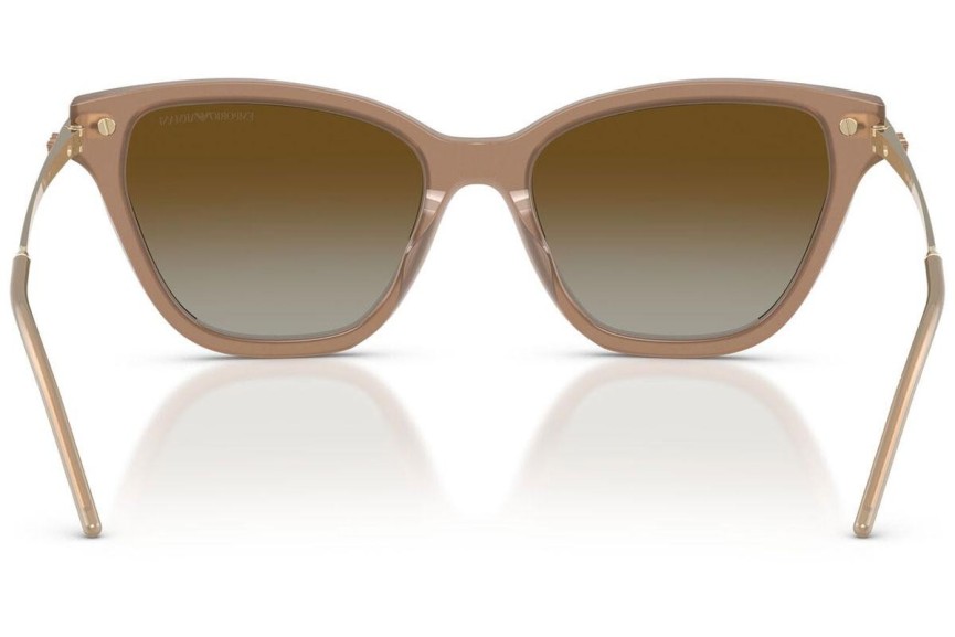 Okulary przeciwsłoneczne Emporio Armani EA4251 6263T5 Polarized Kocie oczy Brązowe