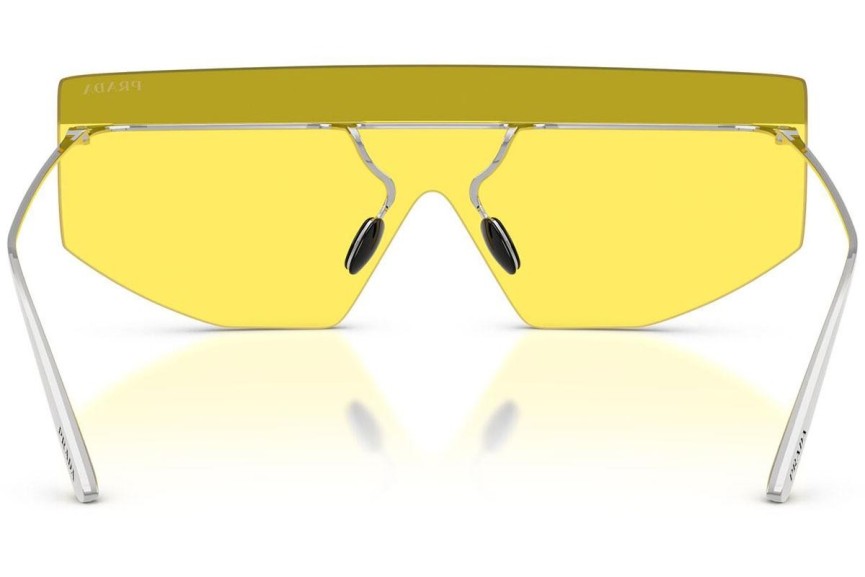 Okulary przeciwsłoneczne Prada PRB55S 1BC20O Pojedyncze | Shield Srebrne