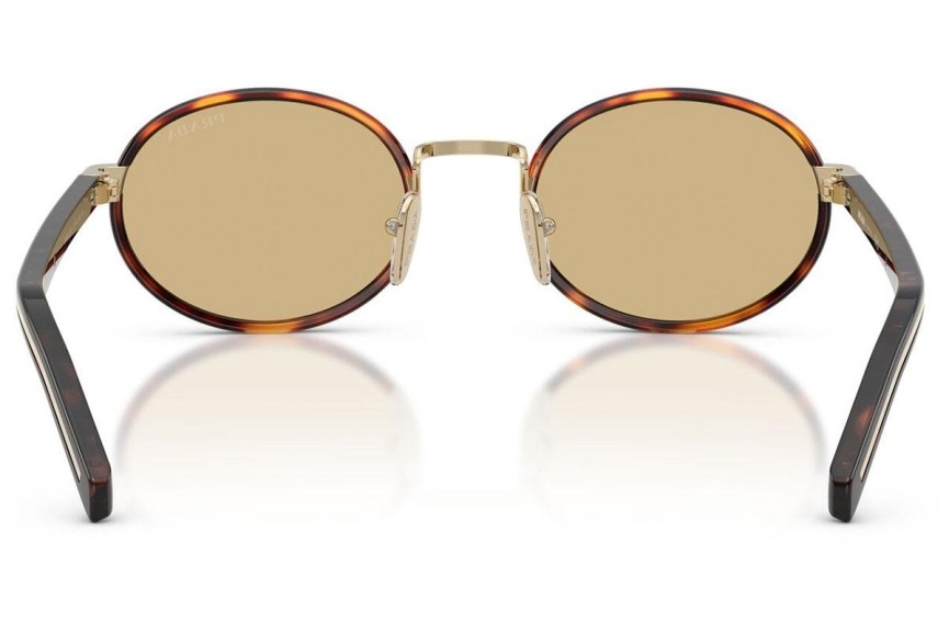 Okulary przeciwsłoneczne Prada PRB56S 21E10R Owalne Havana