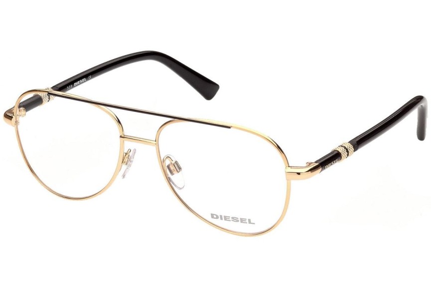 Okulary korekcyjne Diesel DL5390 030 Pilotki (Aviator) Złote