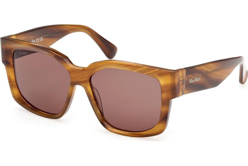 Okulary przeciwsłoneczne Max Mara Glimpse 7 MM0145 50E Kwadratowe Brązowe