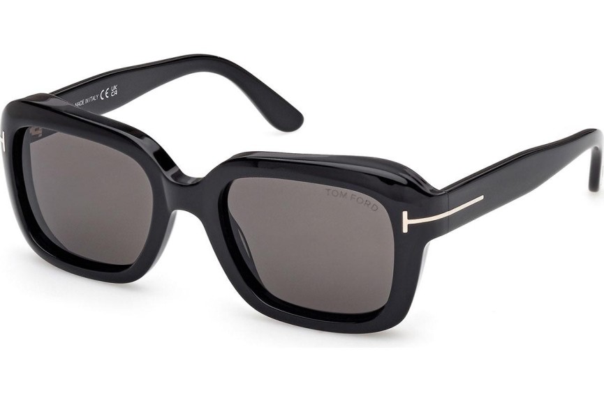 Okulary przeciwsłoneczne Tom Ford Natalia 02 FT1283 01A Kwadratowe Czarne