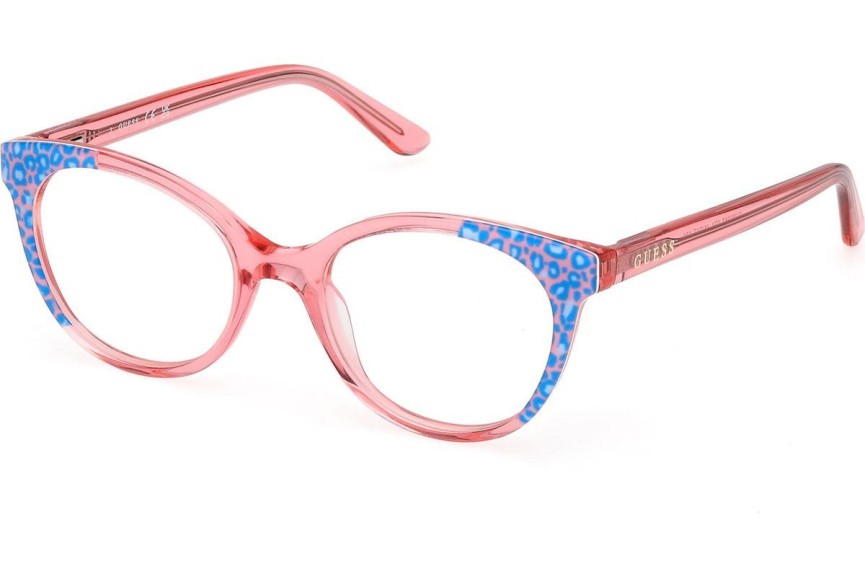 Okulary korekcyjne Guess GU50267 074 Kocie oczy Różowe