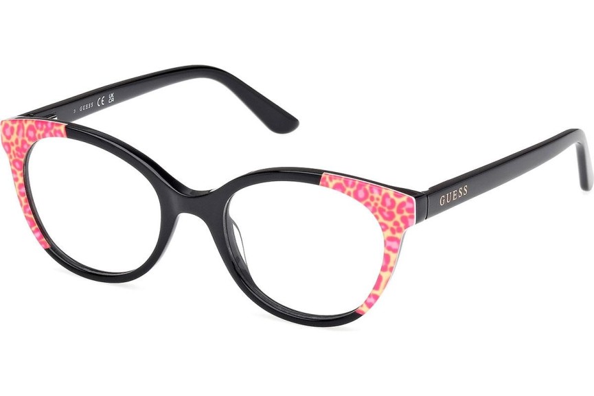 Okulary korekcyjne Guess GU50267 005 Kocie oczy Czarne