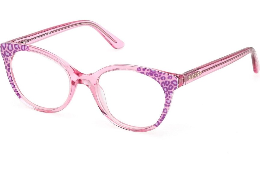 Okulary korekcyjne Guess GU50267 077 Kocie oczy Różowe