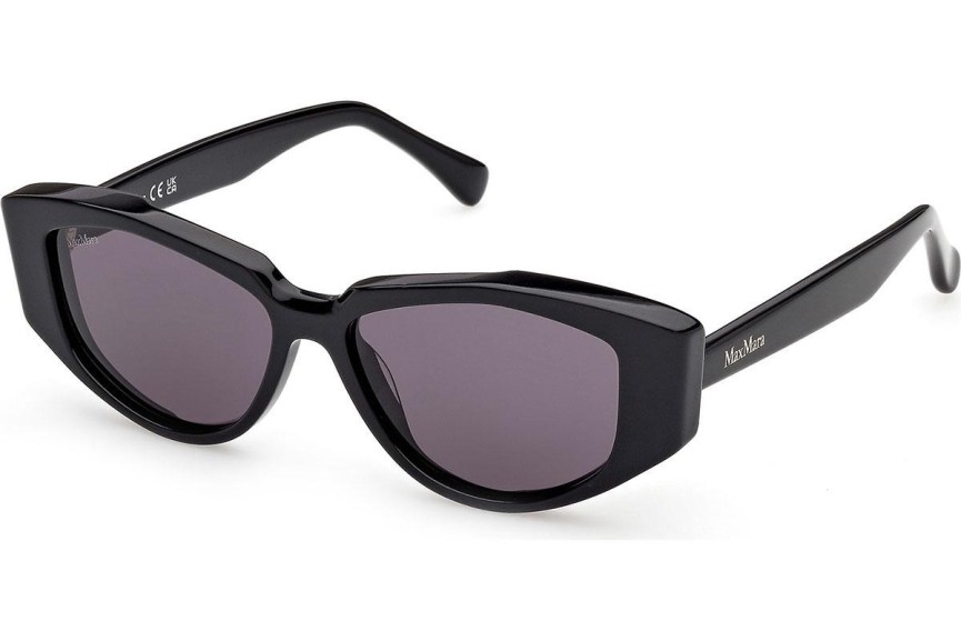 Okulary przeciwsłoneczne Max Mara Lee 4 MM0161 01A Kocie oczy Czarne