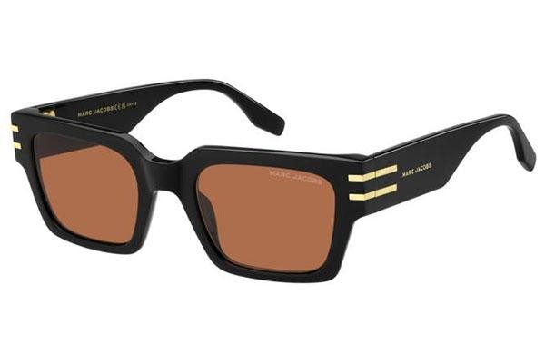Okulary przeciwsłoneczne Marc Jacobs MARC787/S 8LZ/W7 Prostokątne Czarne