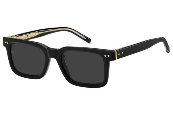 Okulary przeciwsłoneczne Tommy Hilfiger TH85/S 2M2/IR Prostokątne Czarne