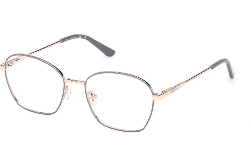 Okulary korekcyjne Guess GU50272 020 Kwadratowe Szare