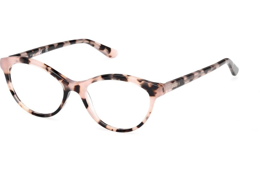 Okulary korekcyjne Guess GU50273 074 Kocie oczy Havana