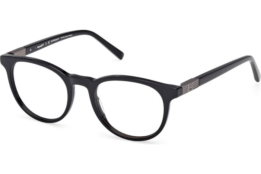 Okulary korekcyjne Timberland TB50071 001 Okrągłe Czarne