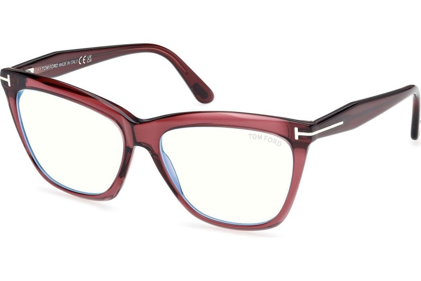 Okulary korekcyjne Tom Ford FT6064-B 071 Kocie oczy Czerwone