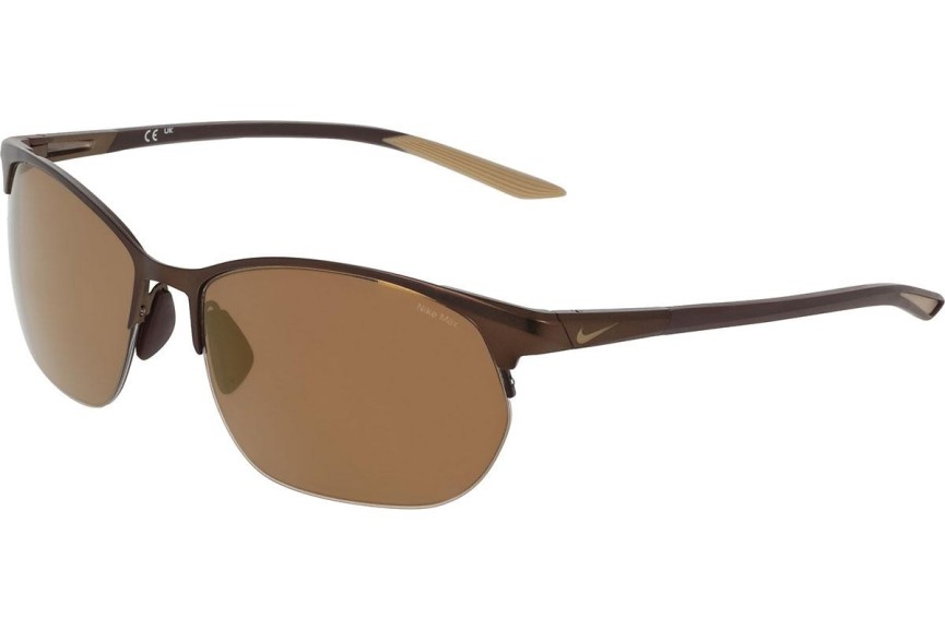 Okulary przeciwsłoneczne Nike IH0911X 201 Prostokątne Brązowe
