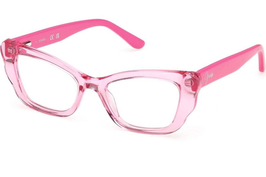 Okulary korekcyjne Guess GU50264 075 Kocie oczy Różowe