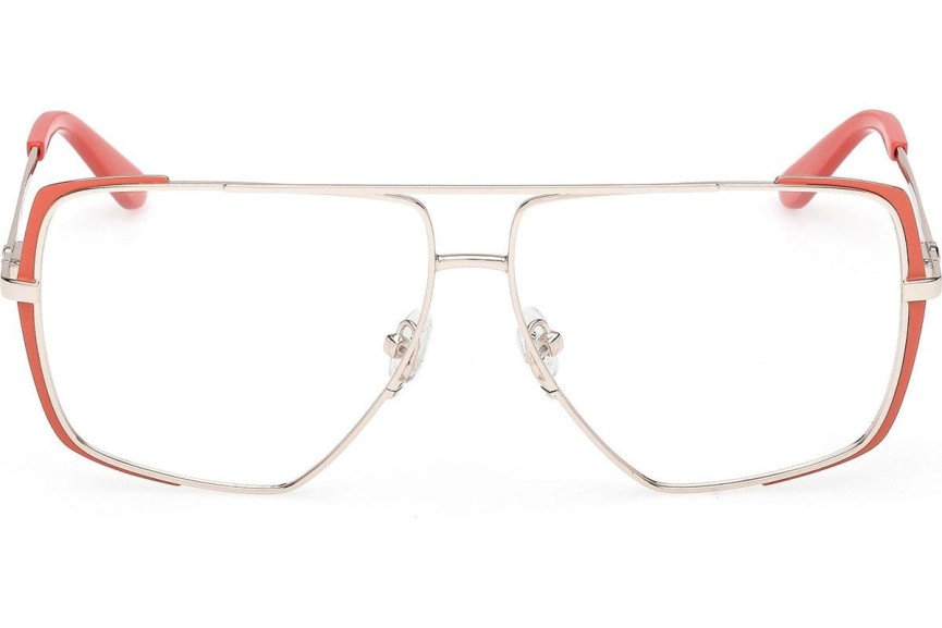 Okulary korekcyjne Guess GU50248 043 Kocie oczy Pomarańczowe