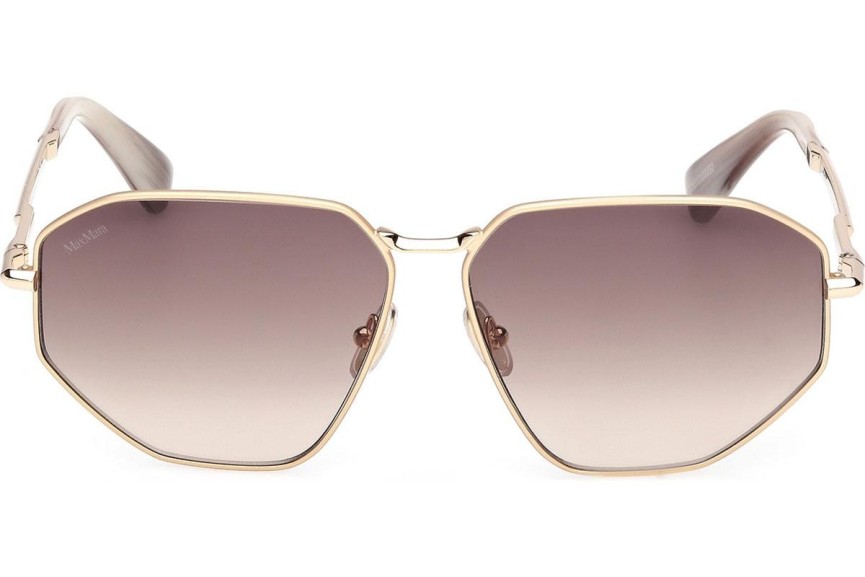 Okulary przeciwsłoneczne Max Mara Miller 4 MM0143 32F Kocie oczy Złote