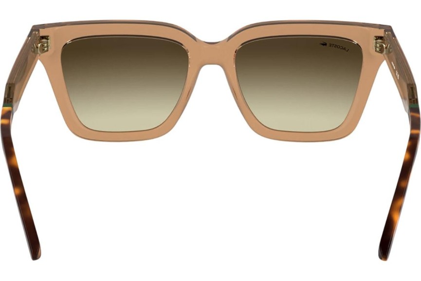 Okulary przeciwsłoneczne Lacoste L6063S 204 Kocie oczy Brązowe