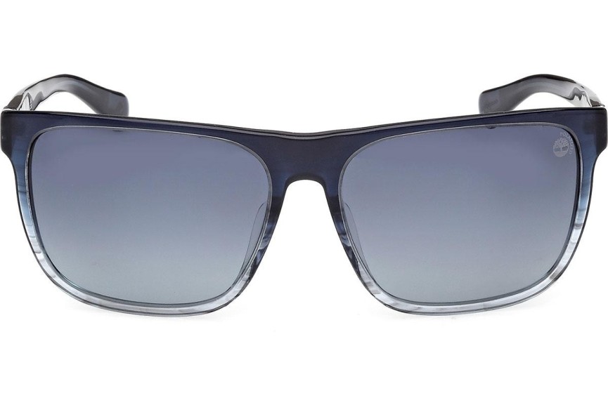 Okulary przeciwsłoneczne Timberland TB00054-H 92D Polarized Kwadratowe Niebieskie