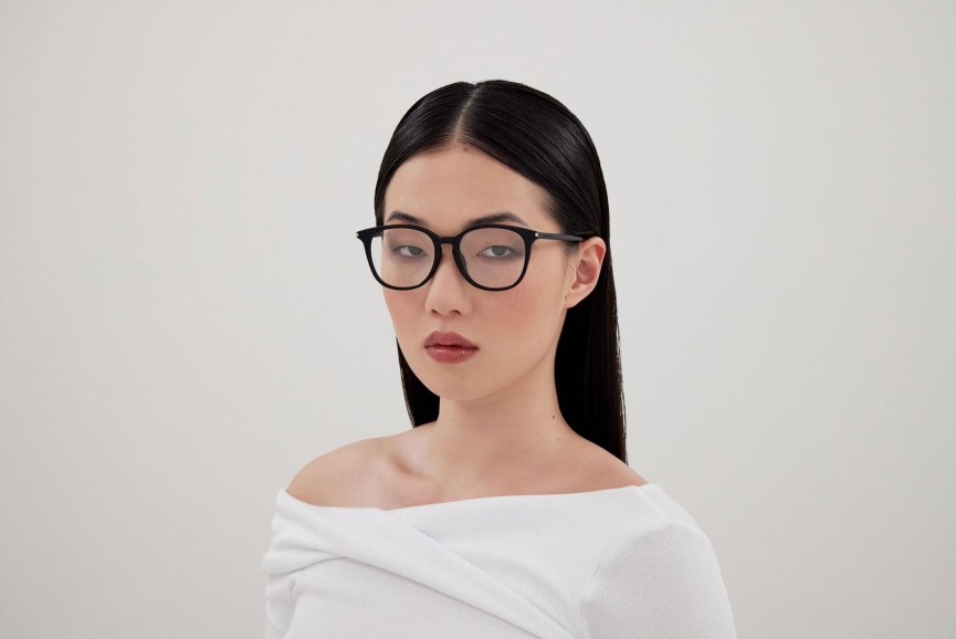 Okulary korekcyjne Saint Laurent SL724/F 001 Kocie oczy Czarne
