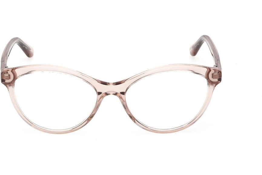Okulary korekcyjne Guess GU50273 057 Kocie oczy Brązowe