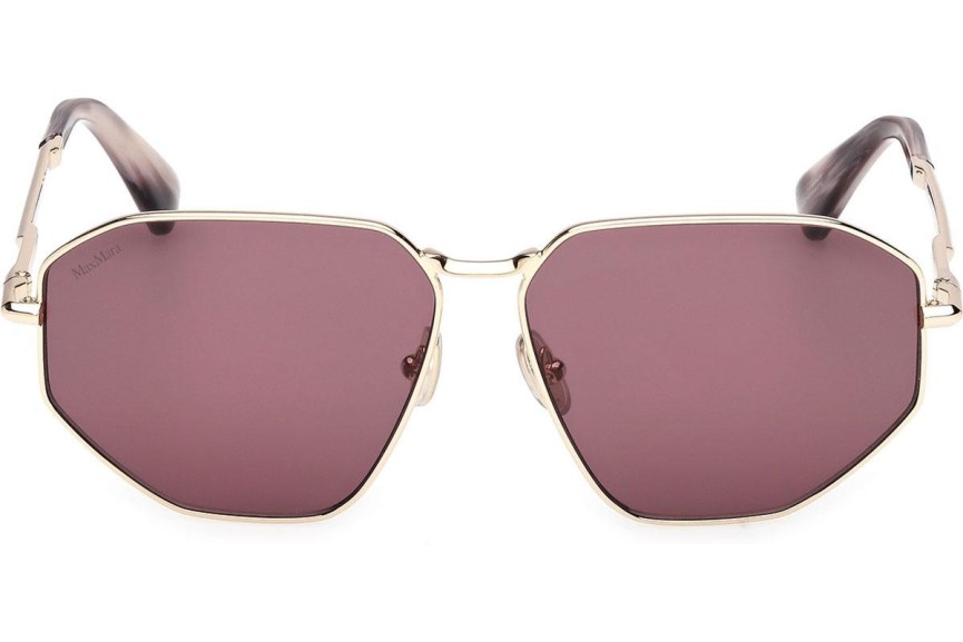 Okulary przeciwsłoneczne Max Mara Miller 4 MM0143 32Y Kocie oczy Złote