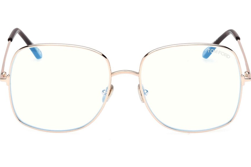 Okulary korekcyjne Tom Ford FT6048-B 028 Kwadratowe Złote