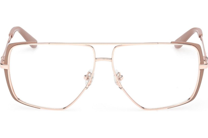 Okulary korekcyjne Guess GU50248 058 Kocie oczy Brązowe