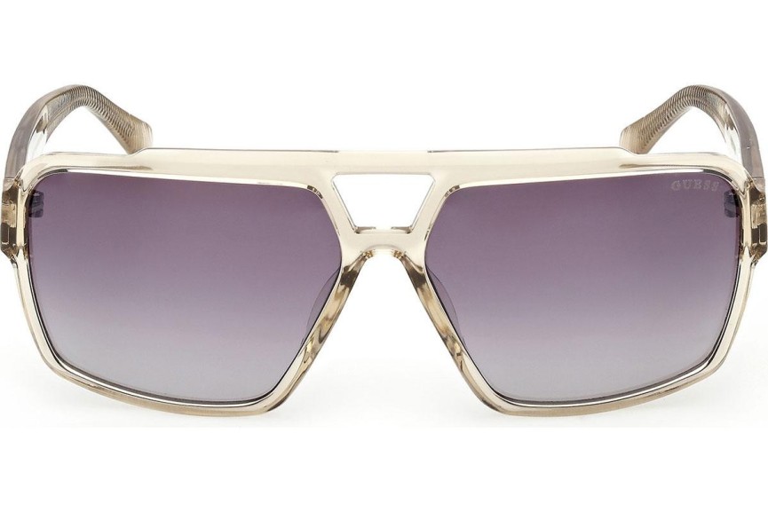 Okulary przeciwsłoneczne Guess GU00223 57Z Prostokątne Brązowe