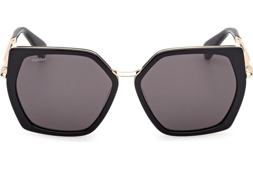 Okulary przeciwsłoneczne Max Mara Miller 5 MM0136 01A Kocie oczy Czarne