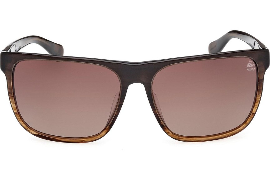 Okulary przeciwsłoneczne Timberland TB00054-H 50H Polarized Kwadratowe Brązowe