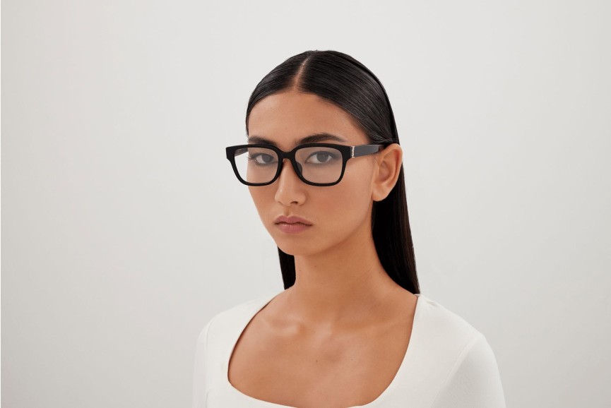 Okulary korekcyjne Saint Laurent SLM150/F 001 Kwadratowe Czarne