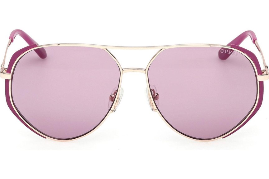 Okulary przeciwsłoneczne Guess GU00219 82Y Pilotki (Aviator) Fioletowe